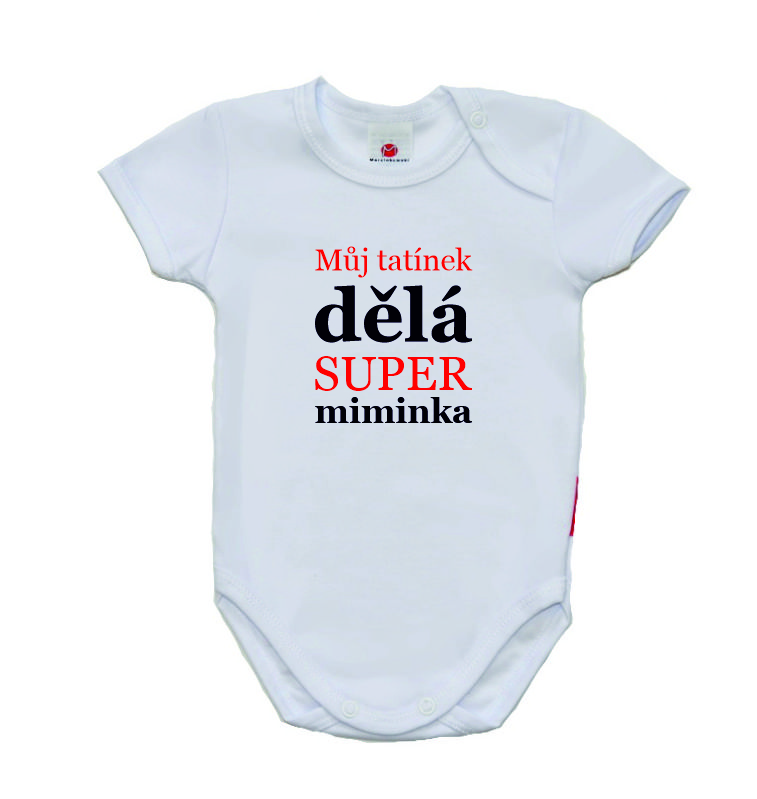 Kojenecké vtipné body Gama s krátkým rukávem, super miminka vel.86