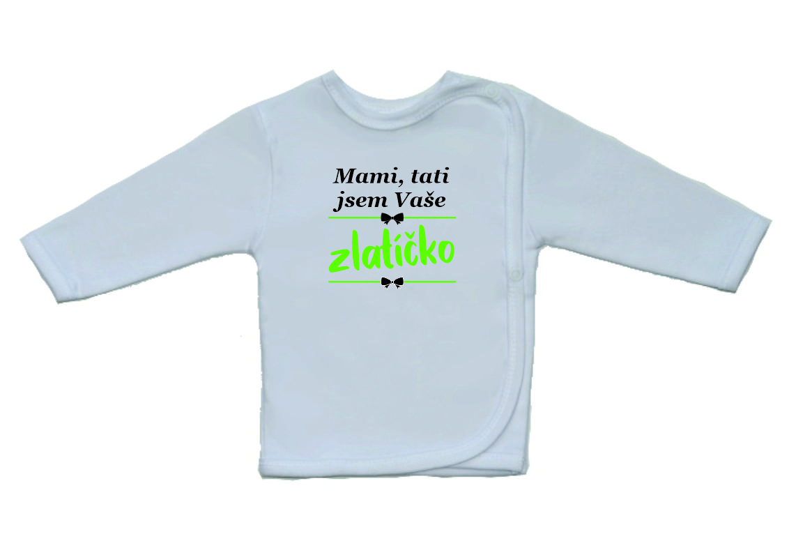 Kojenecká košilka s vtipným potiskem, Gama, zlatíčko vel.56