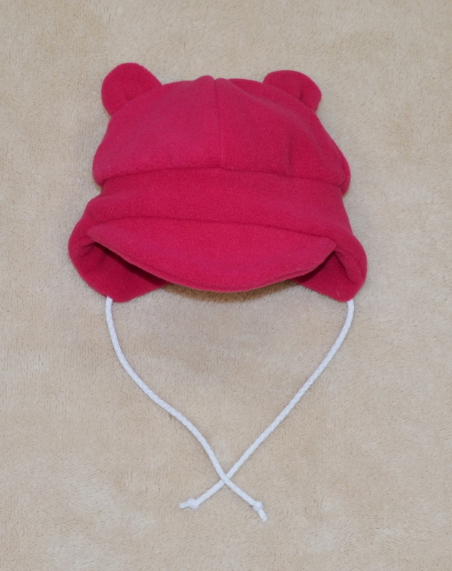 Dětská zimní čepička Dětský svět Baby Fleece s ouškama sytě růžová vel.0