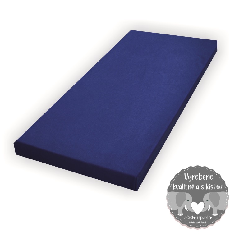 Prostěradlo do dětské postýlky Dětský svět jersey/mako tmavě modré 70x140cm