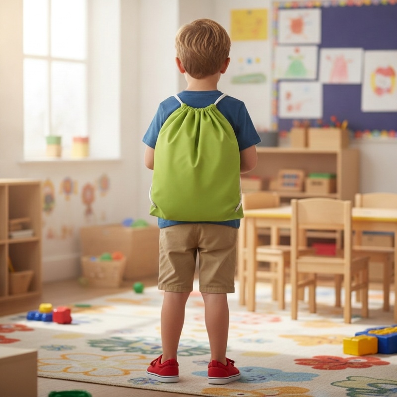 Pytlík do školky na papuče i přezůvky Dětský svět zelený 👦🎒