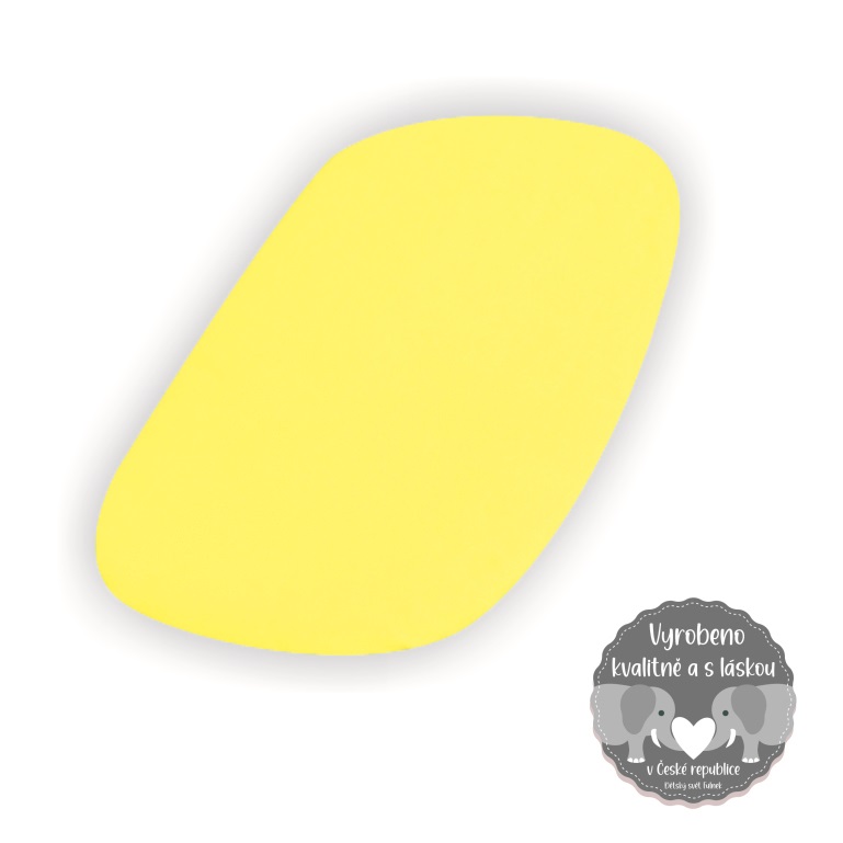 Bavlněné prostěradlo do kočárku Dětský svět žluté 35×75–80 cm