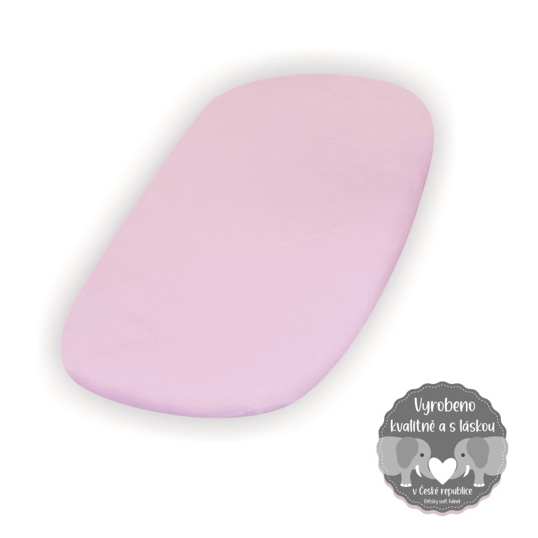 Bavlněné prostěradlo do kočárku Dětský svět světle růžové 35×75–80 cm