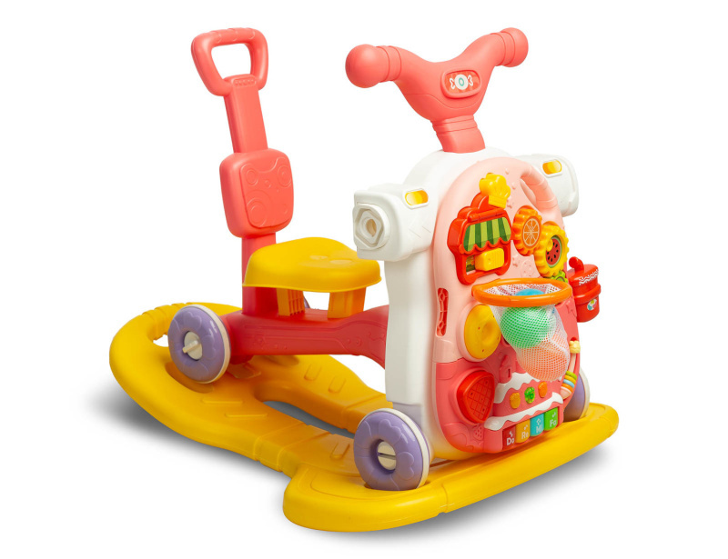 Dětské víceúčelové chodítko 5v1 TOYZ růžové