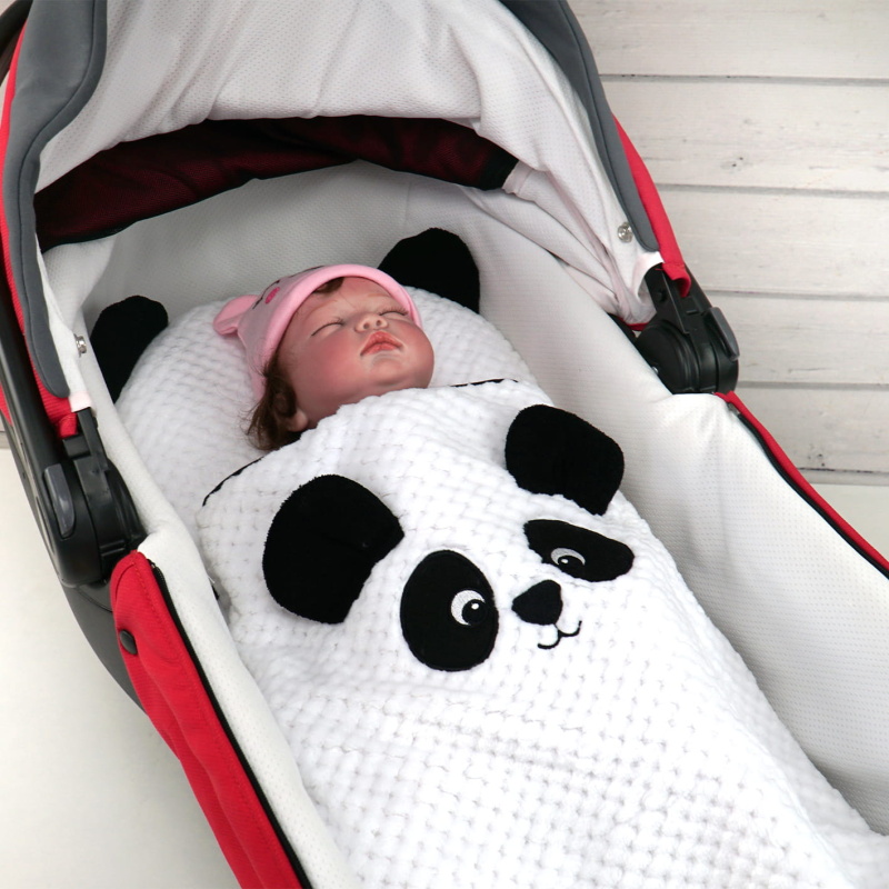 Peřinky do kočárku Duetbaby Panda – souprava do kočárku pro miminko 🐼