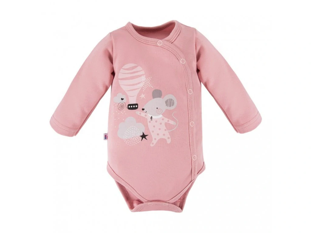 Kojenecké zavinovací body Ewa MELLOW růžové vel.56