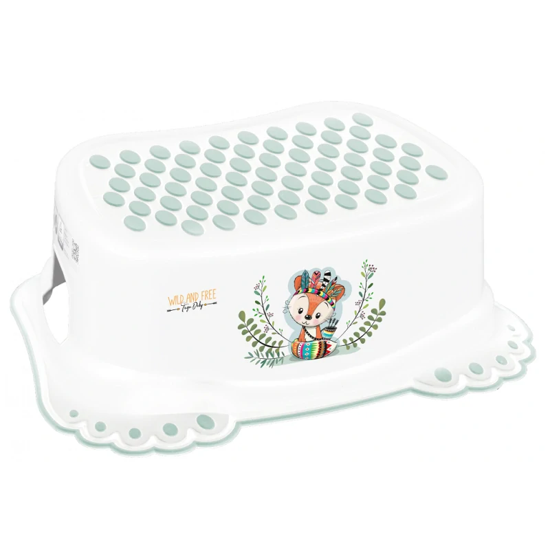 Dětské protiskluzové stupátko Tega Baby Wild & Free liška bílé