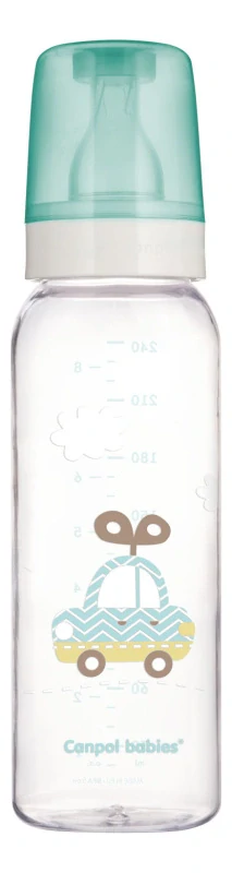 Láhev skleněná s úzkým hrdlem Canpol babies TOYS 240ml
