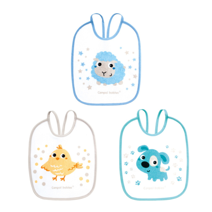 Bryndák pro miminko Canpol babies BUNNY & COMPANY froté/PVC sada 3 ks