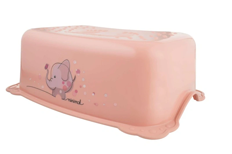 Dětský protiskluzový stupínek MALTEX Sloník Minimal – Peach Rose