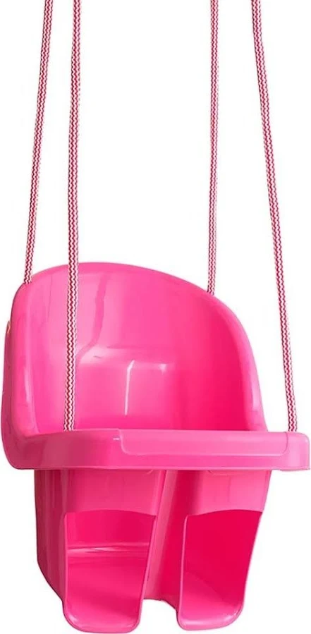 Dětská houpačka na zahradu Tega Baby růžová – dětská plastová houpačka
