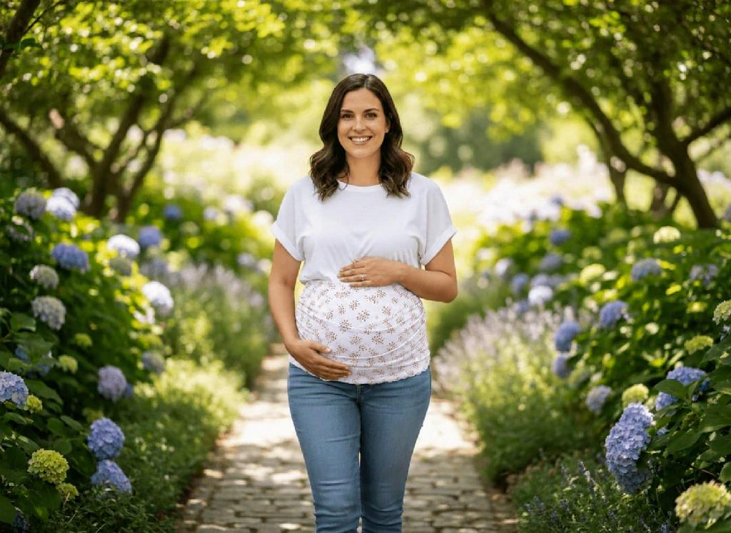 Mušelínový těhotenský šátek na břicho Dětský svět – zavinovací šátek Větvičky 5 m 🤰🌿