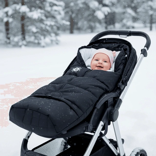 Rostoucí zimní fusak do kočárku Dětský svět Winter Bag 3v1 černo-bílý 👶❄️