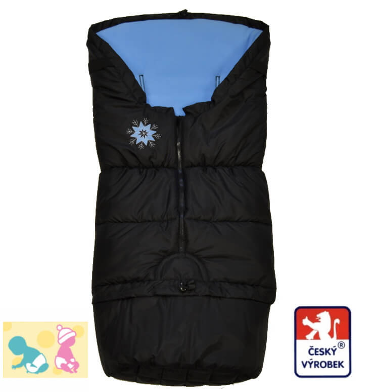 Rostoucí zimní fusak do kočárku Winter Sport černomodrý 🇨🇿❄️