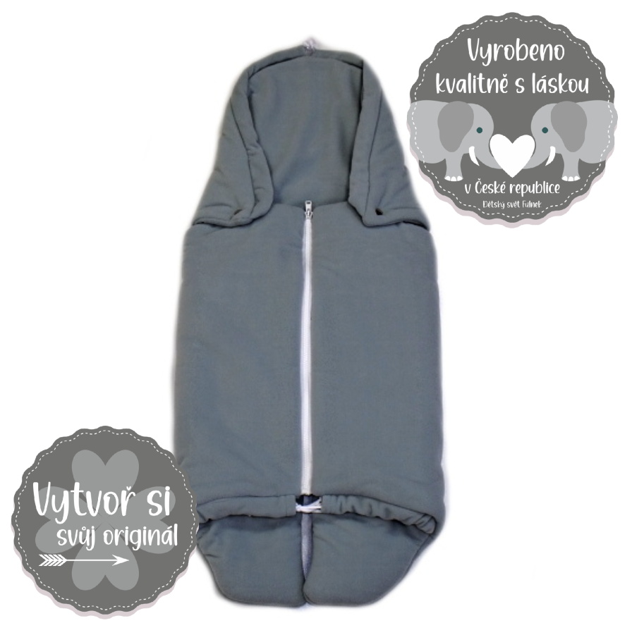 Zavinovačka do autosedačky Dětský svět zimní fleece šedá