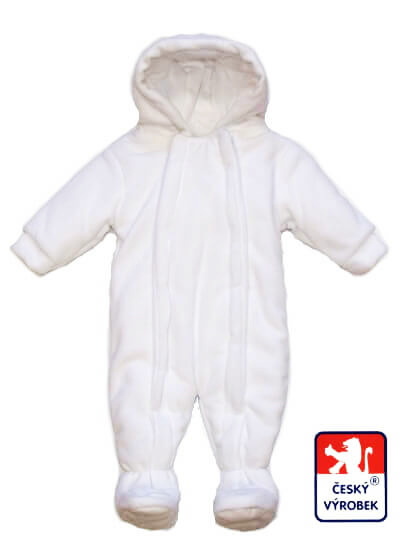 Zimní kombinéza pro miminko Dětský svět fleece bílá