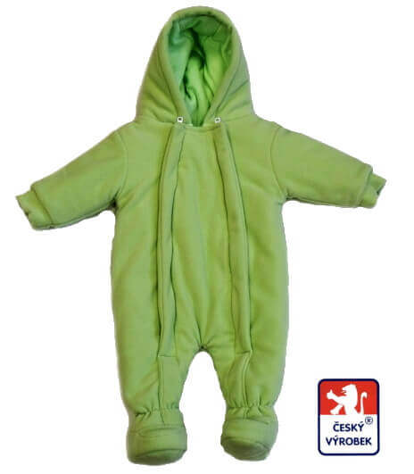 Dětská zimní kombinéza Dětský svět fleece zelená velikost 68