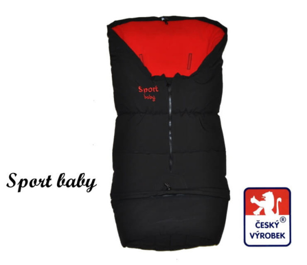 Fusak do kočárku Dětský svět combi 3v1 Sport Baby softshellový černočervený
