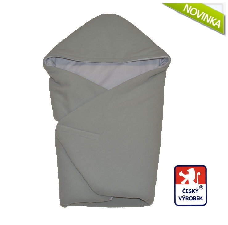 Zimní zavinovačka do autosedačky Dětský svět fleece/bavlna sv.šedá