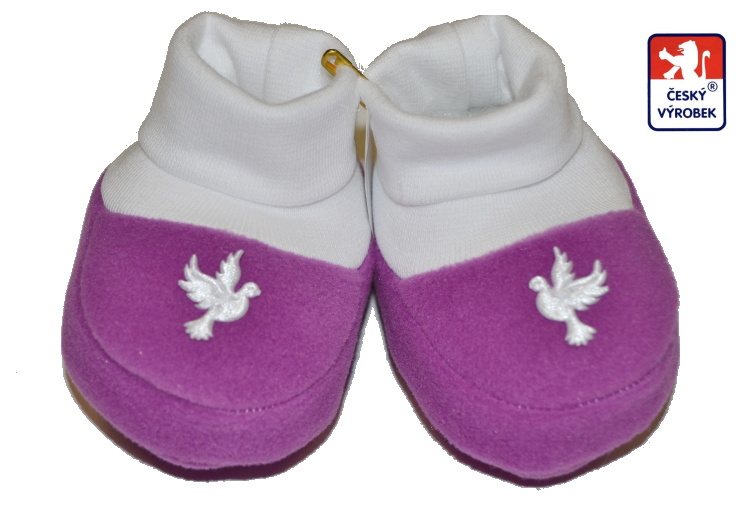 Kojenecké papučky Dětský svět fleece fialové