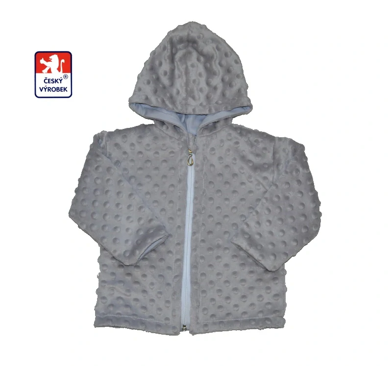 Dětská jarní bundička, Dětský svět, Minky šedá vel.68