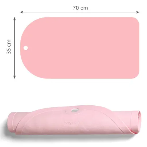 Dětská protiskluzová podložka do vany BabyOno 70×35 cm růžová