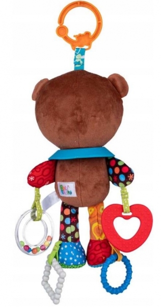 Závěsná hračka do kočárku BALIBAZOO Medvídek Bohouš, hnědý