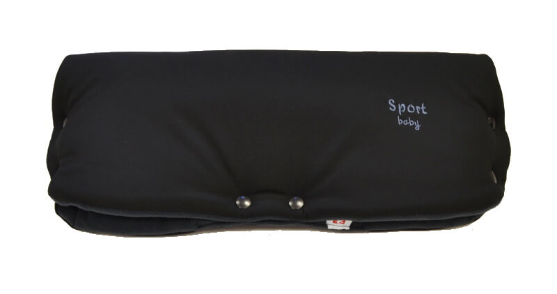 Rukávník na kočárek Dětský svět Softhellový Sport baby Black/Grey