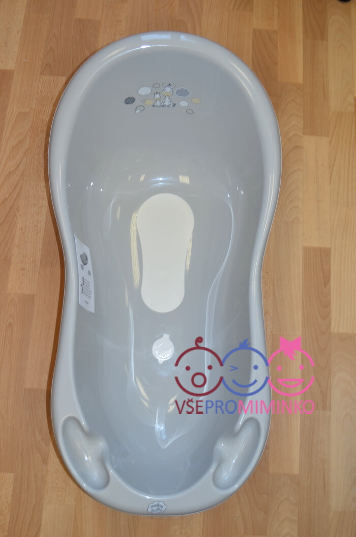 Dětská vanička Maltex Baby zebra béžová 100cm s výpustí