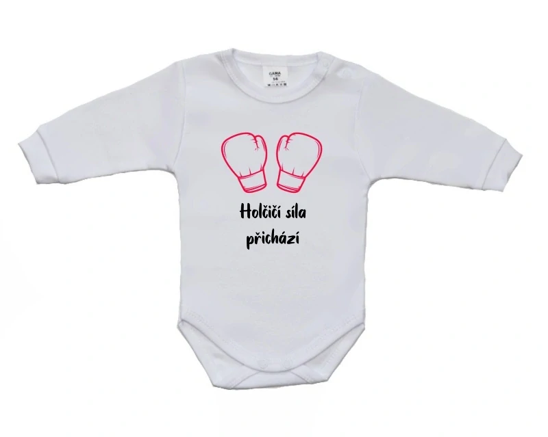 Dětské vtipné body Dětský svět Holčičí síla přichází vel.86