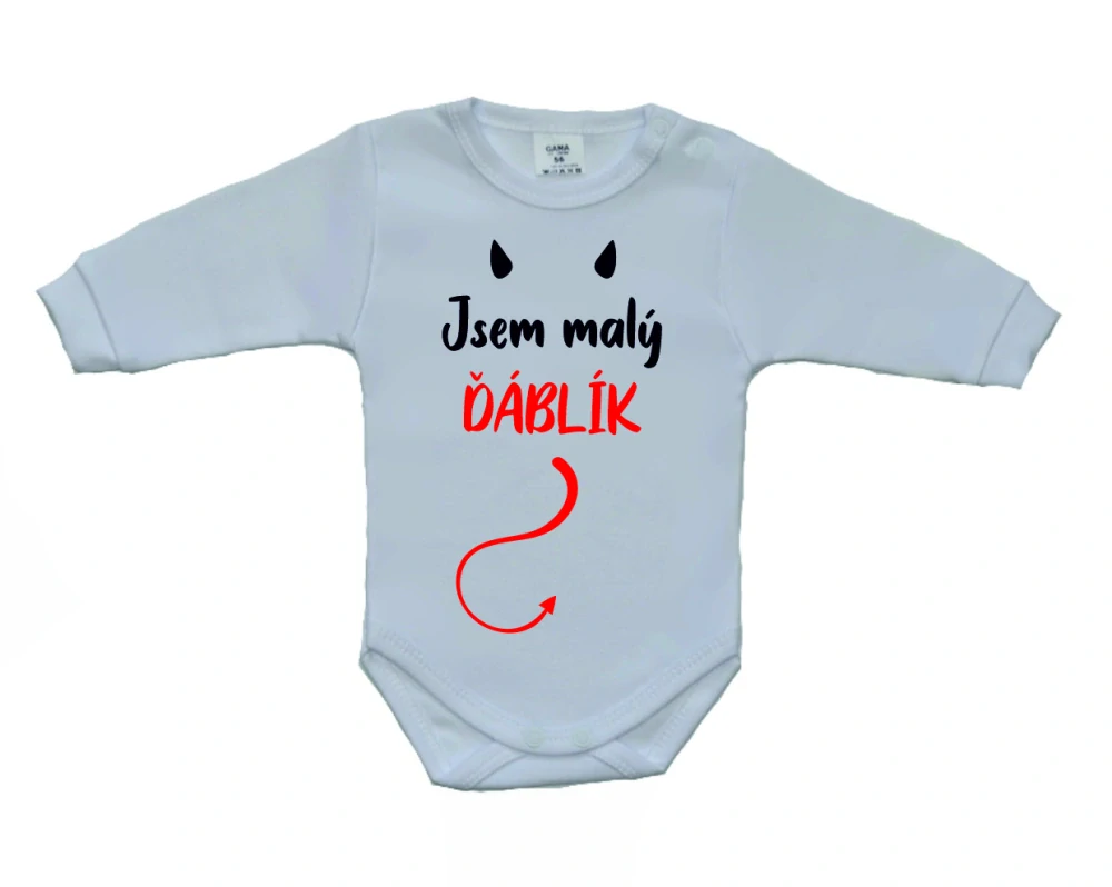 Dětské body s potiskem Dětský svět Jsem malý Ďáblík