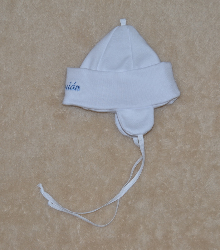 Kojenecká čepička se jménem Dětský svět Kamil velikost 2