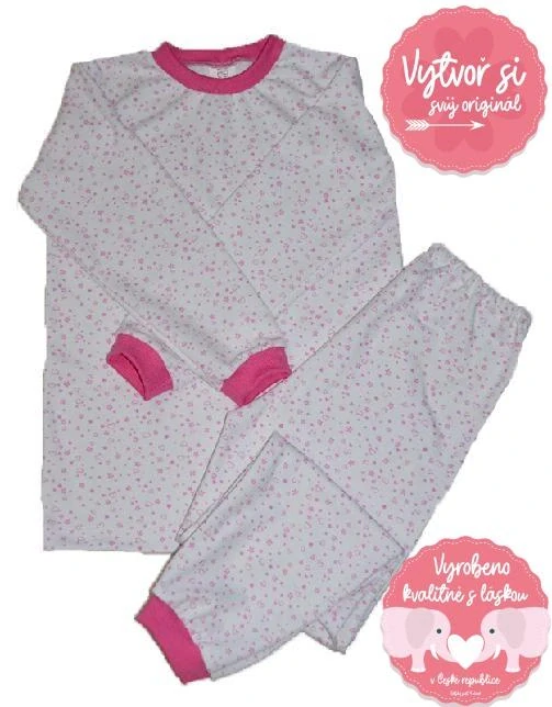 Dívčí pyžamo Dětský svět drobná růžová srdíčka vel.104