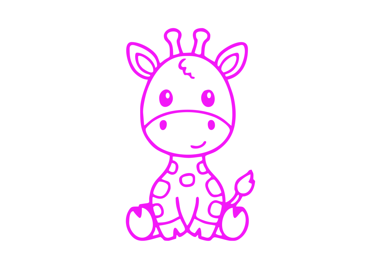 Obrázek pro potisk č.89 sladká žirafa