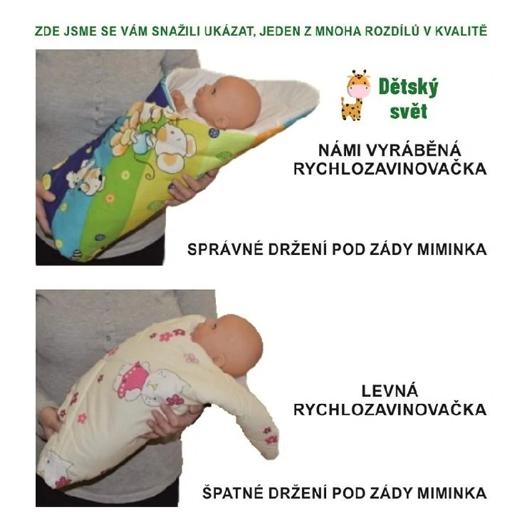 Kojenecká zavinovačka s mašlí Dětský svět – bílá Minky / šedá hvězdička