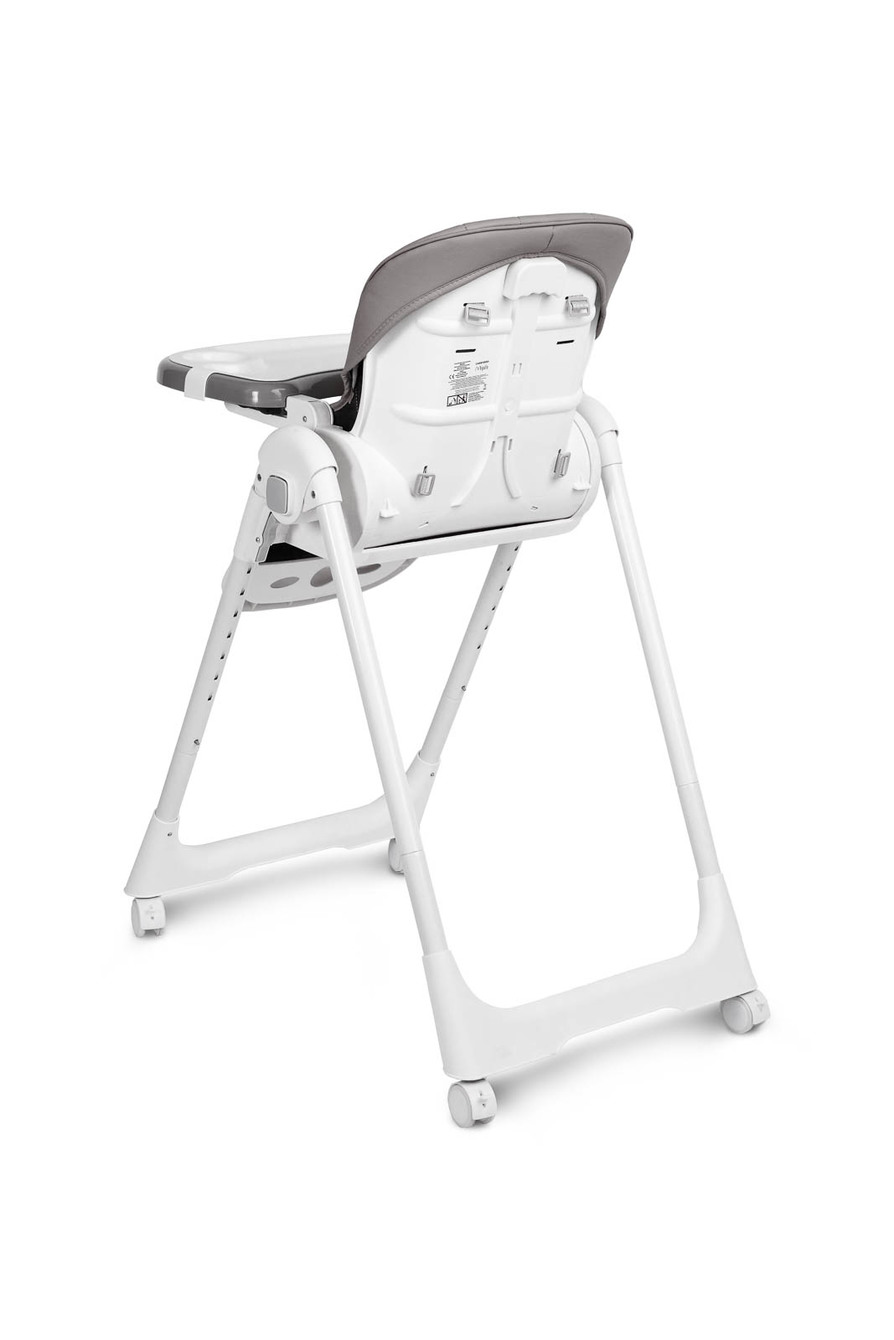 Dětská jídelní skládací židlička CARETERO Megalo dark grey