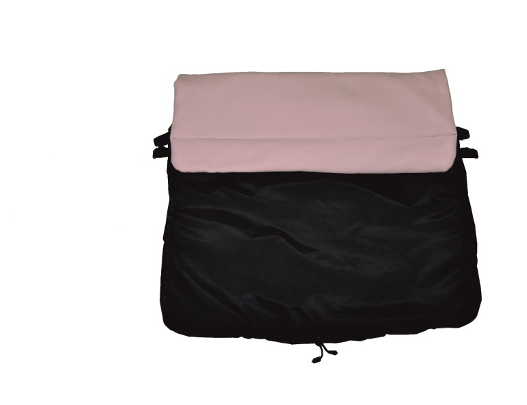Nepadací deka do kočárku Dětský svět black/růžová