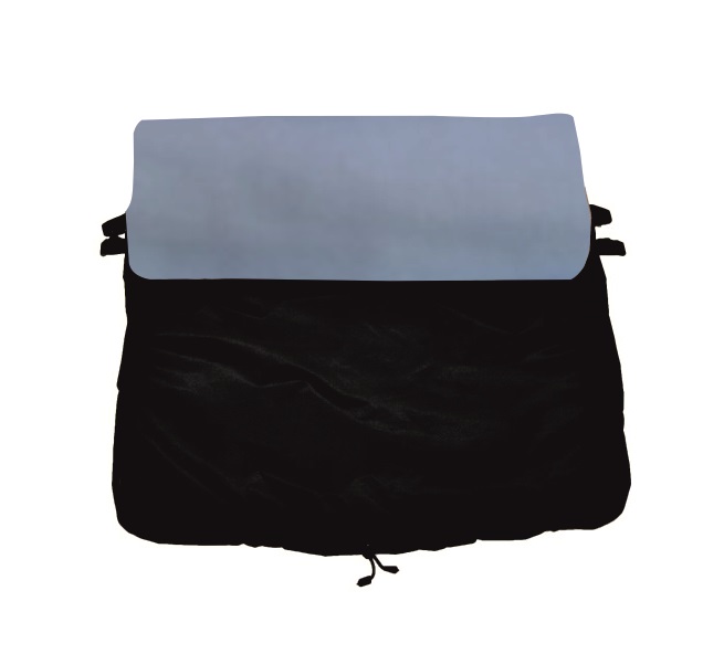 Nepadací deka do kočárku Dětský svět black/nebeská