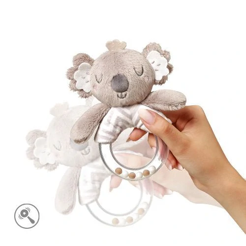 Kojenecké plyšové štěrkátko s kuličkami do ruky BabyOno šedá koala