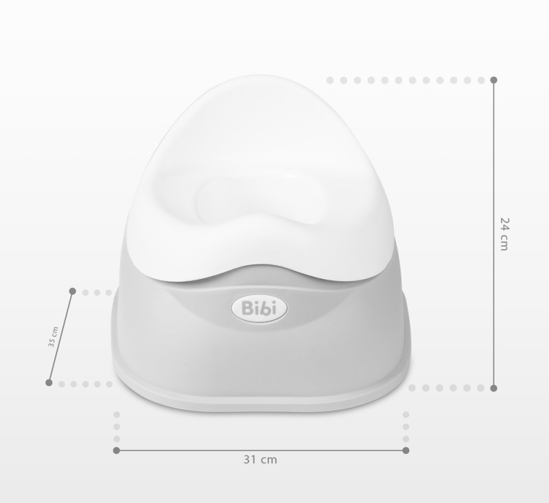 Dětský nočník Bibi šedý – pohodlný nočník pro kluky 👶