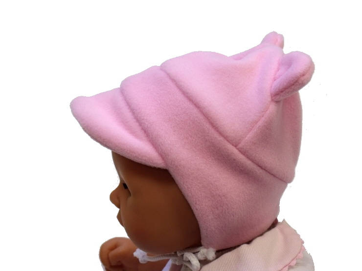 Dětská zimní čepička Dětský svět Baby Fleece s ouškama, krémová vel.2