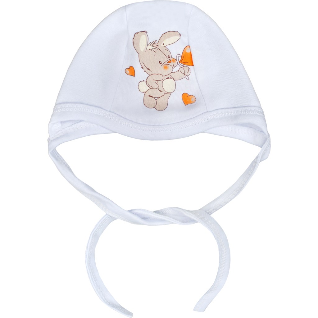 Bílá kojenecká soupravička New Baby Králíček se srdíčky velikost 50/52