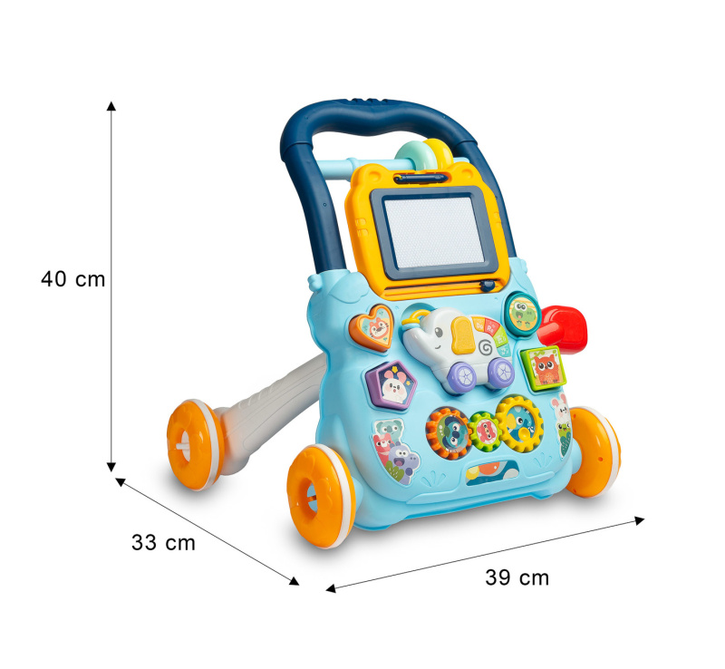 Dětské hrající edukační chodítko TOYZ ZOO modré
