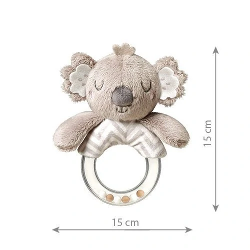 Kojenecké plyšové štěrkátko s kuličkami do ruky BabyOno šedá koala