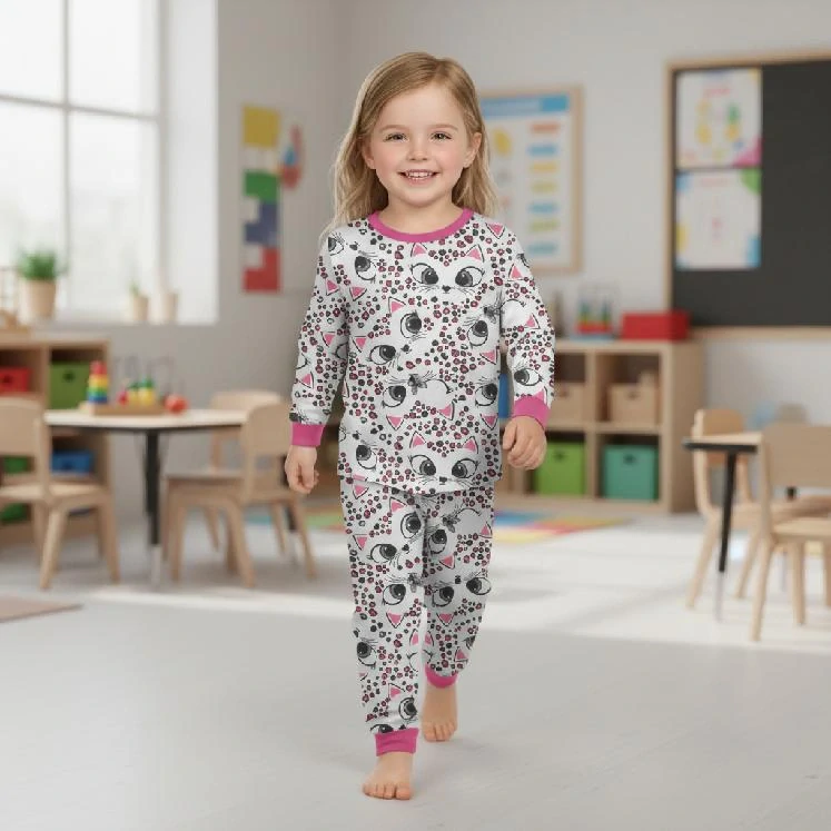 Holčičí bavlněné pyžamo Dětský svět Kočky vel.122