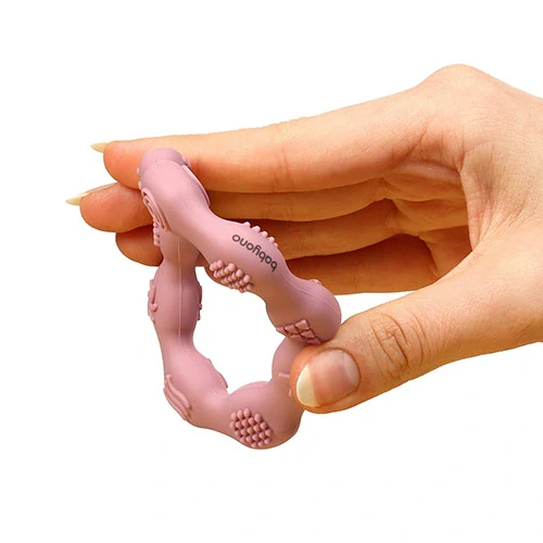 Kojenecké silikonové kousátko BabyOno RING mátové