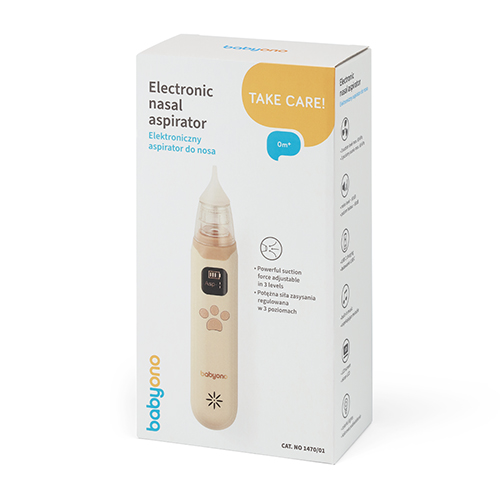 Elektrická nosní odsávačka Baby Ono 1470/01 USB – odsávačka hlenů pro miminko