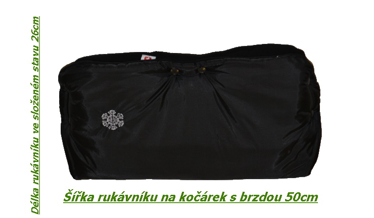 Rukávník na kočárek s brzdou, Dětský svět, klasický černý