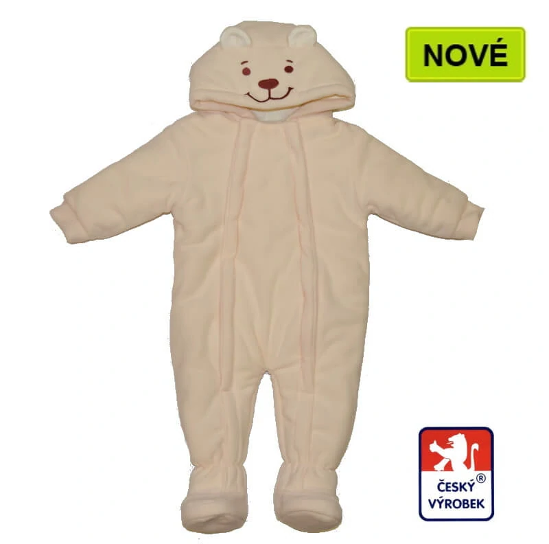 Kojenecká kombinéza Dětský svět BEAR krémová vel.62