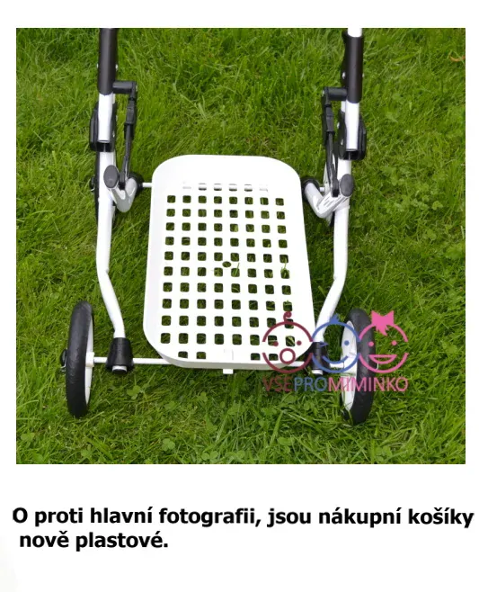 Kočárek pro panenky Adbor Lily Červená vzor tečky